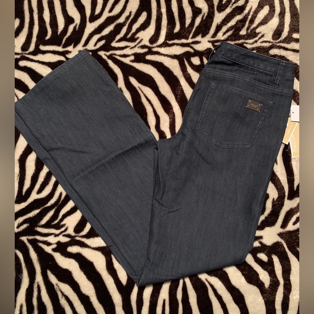 Michael Kors Indigo Wide Leg Boot Jeans - Picture 12 of 15